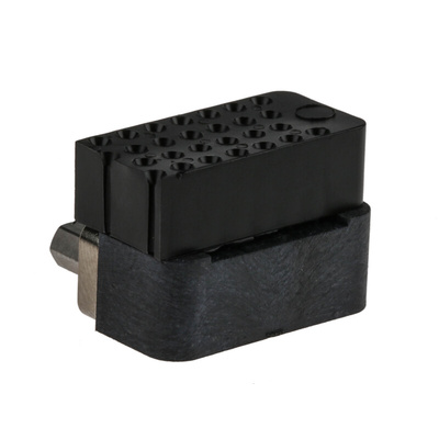 Glenair MWDM 9 Way Right Angle Through Hole D-sub Connector Socket, 2.54mm Pitch