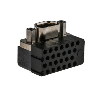 Glenair MWDM 9 Way Right Angle Through Hole D-sub Connector Socket, 2.54mm Pitch