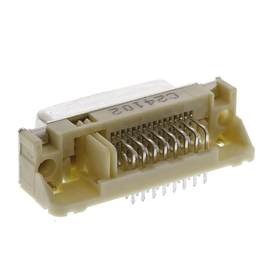 Molex MicroCross 74320 24 Way Right Angle Through Hole D-sub Connector Socket, 1.91mm Pitch