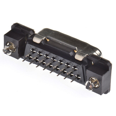 TE Connectivity Amplimite HDP-20 15 Way Through Hole D-sub Connector Plug, 2.74mm Pitch, with 4-40 UNC Threaded