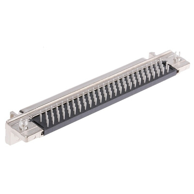 TE Connectivity Amplimite .050 III 100 Way Right Angle Through Hole D-sub Connector Socket, 2.54mm Pitch, with