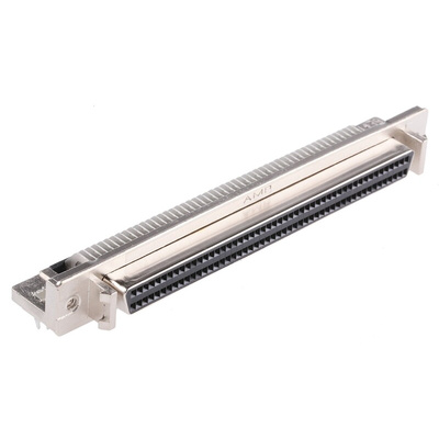 TE Connectivity Amplimite .050 III 100 Way Right Angle Through Hole D-sub Connector Socket, 2.54mm Pitch, with