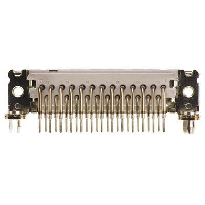 TE Connectivity Amplimite HD-20 25 Way Right Angle Through Hole D-sub Connector Plug, 2.76mm Pitch