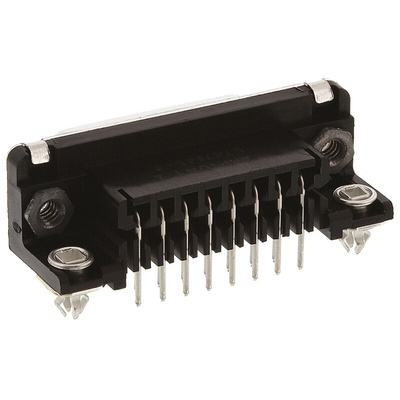 TE Connectivity Amplimite HD-20 15 Way Right Angle Through Hole D-sub Connector Socket, 2.74mm Pitch, with 4-40 UNC,