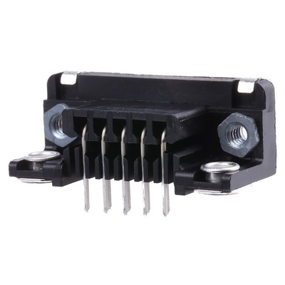 TE Connectivity Amplimite HD-20 9 Way Right Angle Through Hole D-sub Connector Socket, 2.74mm Pitch, with 4-40 UNC,