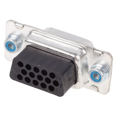 TE Connectivity Amplimite HDP-22 15 Way Cable Mount D-sub Connector Socket