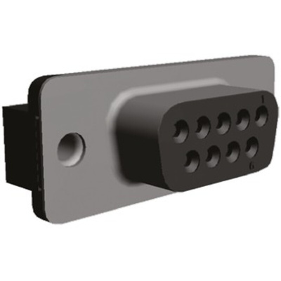 TE Connectivity Amplimite HD-20 9 Way Through Hole D-sub Connector Socket, with 4-40 UNC, Threaded Insert