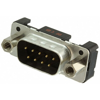 Harting D-Sub Standard 9 Way Through Hole D-sub Connector Plug, 2.74mm Pitch, with 4-40 UNC, Female Screw Lock