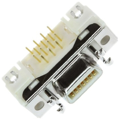 3M MDR 102 14 Way Right Angle Through Hole D-sub Connector Socket, 1.27mm Pitch
