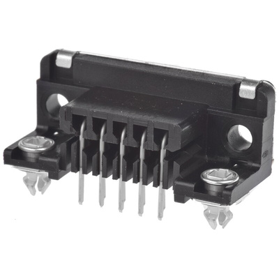 TE Connectivity Amplimite HD-20 9 Way Right Angle Through Hole D-sub Connector Socket, 7.01mm Pitch, with Boardlocks