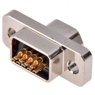 ITT Cannon MDM 9 Way Panel Mount D-sub Connector Plug, 1.27mm Pitch