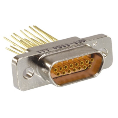 ITT Cannon MDM 9 Way Panel Mount D-sub Connector Socket, 1.27mm Pitch