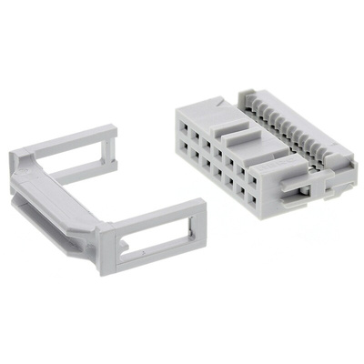 Amphenol Communications Solutions Quickie 14 Way Right Angle Cable Mount IDC Connector Socket, 2.54mm Pitch