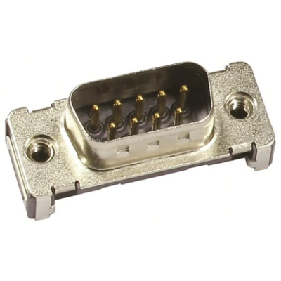 Harting D-Sub 25 Way SMT D-sub Connector Plug, 2.76mm Pitch, with M3 Threaded Inserts