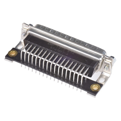 TE Connectivity Amplimite HD-20 50 Way Right Angle Through Hole D-sub Connector Plug, 2.768mm Pitch, with 4-40 UNC,