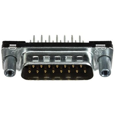 TE Connectivity Amplimite HD-20 15 Way Through Hole D-sub Connector Plug, 2.743mm Pitch, with 4-40 UNC, Female Screw