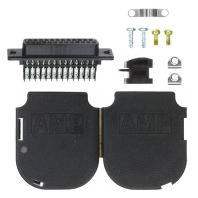 TE Connectivity Amplimite HDP-20 25 Way Through Hole D-sub Connector Plug, with Mounting Screw, Retainer Clip