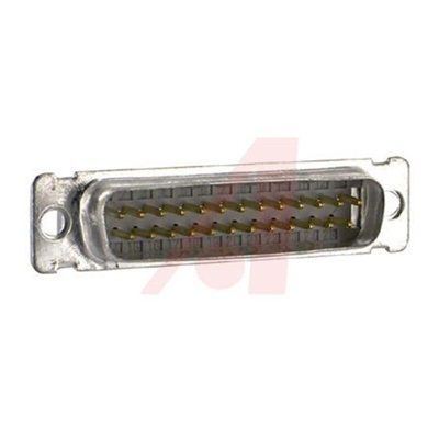 3M 8200 25 Way Right Angle Cable Mount D-sub Connector Plug, 1.27mm Pitch