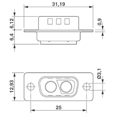 Phoenix Contact VS-09-ST-DSUB-2P Panel Mount D-sub Connector