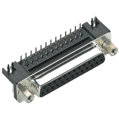 Harting D-Sub 9 Way Right Angle Through Hole D-sub Connector Socket, 2.77mm Pitch, with 4-40 UNC Screwlocks