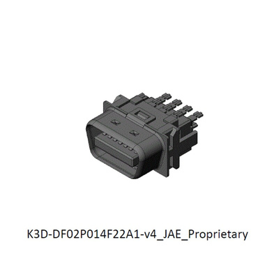 JAE DF02 14 Way Cable Mount D-sub Connector Plug, 1.27mm Pitch