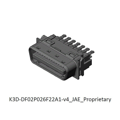 JAE DF02 26 Way Cable Mount D-sub Connector Plug, 1.27mm Pitch