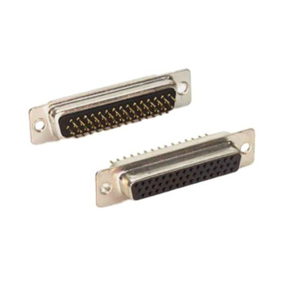 Norcomp 180 44 Way Panel Mount D-sub Connector Socket, 2.29mm Pitch