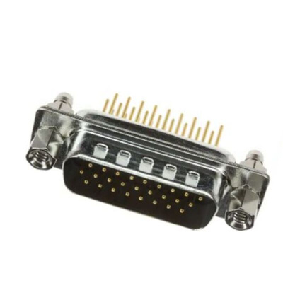 Norcomp 180 - M 26 Way Panel Mount D-sub Connector Plug, 2.29mm Pitch, with 4-40 Spacer/Board Lock