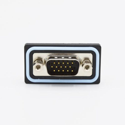 Norcomp HDF 15 Way Vertical Solder D-sub Connector Plug, 2.29mm Pitch, with 4-40 Boardlocks