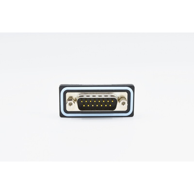 Norcomp SDF 15 Way Right Angle D-sub Connector Plug, 2.74mm Pitch, with 4-40 Screw Locks, Threaded Inserts