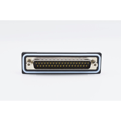 Norcomp SDF 37 Way Right Angle D-sub Connector Plug, 2.77mm Pitch, with 4-40 Screw Locks, Threaded Inserts