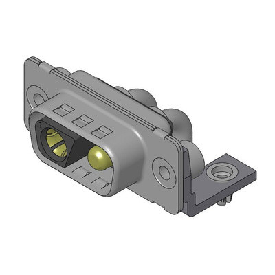 FCT from Molex 173107 2 Way Right Angle Through Hole D-sub Connector Socket, 6.86mm Pitch, with 4-40 Screw Locks