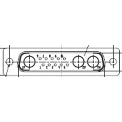 FCT from Molex 172704 10 Way Panel Mount D-sub Connector Plug, 2.84mm Pitch