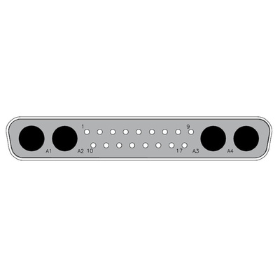 FCT from Molex 173107 17 Way D-sub Connector Plug, 2.84mm Pitch