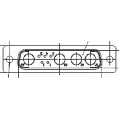 FCT from Molex 172704 5 Way Panel Mount D-sub Connector Plug, 2.84mm Pitch