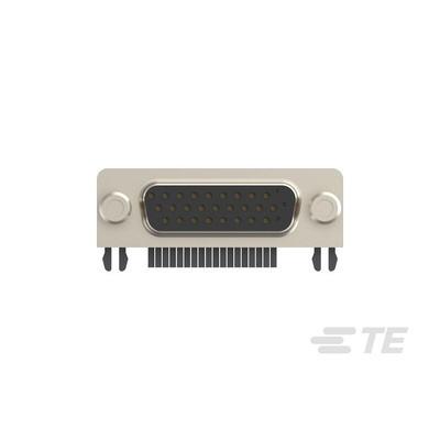 TE Connectivity 26 Way Right Angle D-sub Connector Socket, 2.29mm Pitch, with Boardlocks