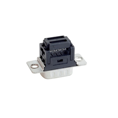 CONEC 9 Way Through Hole D-sub Connector Socket, with Mounting Hole