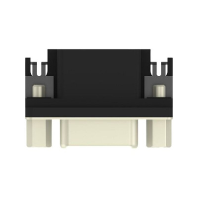 2301844 9 Way Right Angle Board Mount PCB D-sub Connector Receptacle, 2.77mm Pitch, with Boardlock