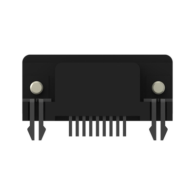 2301844 9 Way Right Angle Board Mount PCB D-sub Connector Receptacle, 2.77mm Pitch, with Boardlock