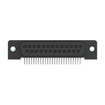 5747461 25 Way Right Angle Board Mount PCB D-sub Connector Receptacle, 2.74mm Pitch, with Through Hole - Solder