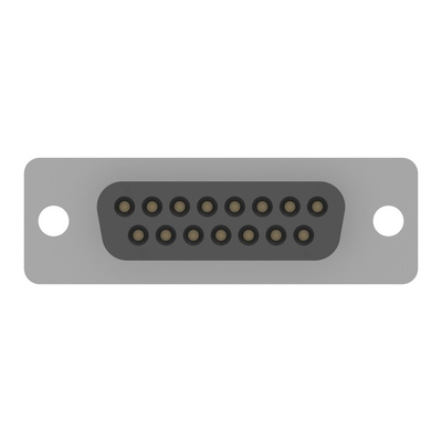 TE Connectivity 5745185 15 Way Vertical Board Mount D-sub Connector Receptacle, 2.74mm Pitch