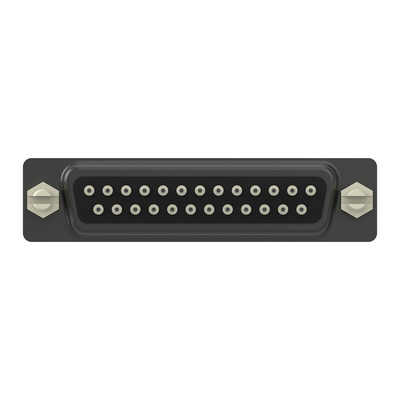 TE Connectivity 2301841 25 Way Vertical Board Mount D-sub Connector Receptacle, 2.77mm Pitch