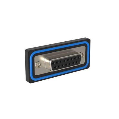 Amphenol Communications Solutions ED 15 Way Panel Mount D-sub Connector Socket, 2.74mm Pitch