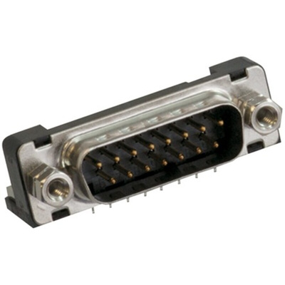 JAE 15 Way Right Angle Through Hole D-sub Connector Plug