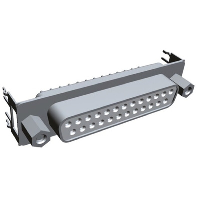 TE Connectivity Amplimite HD-20 25 Way Through Hole D-sub Connector Socket, 2.76mm Pitch