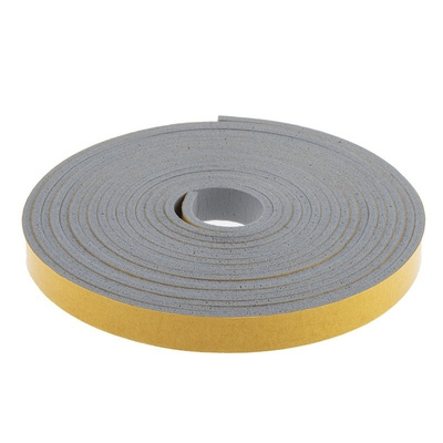 RS PRO Grey Foam Tape, 15mm x 5m, 3.2mm Thick