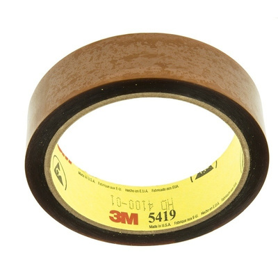 3M Scotch 5419 Yellow Polyimide Electrical Tape, 25mm x 33m