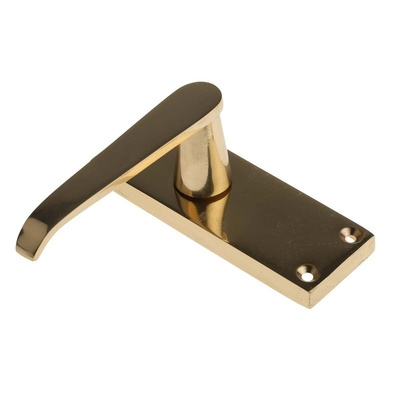 RS PRO Electro Phoretic Coated Finish Door Lever, Brass Material, 57mm Fixing Centres