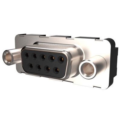 Amphenol ICC D 9 Way Right Angle Plug-In Mount D-sub Connector Plug, 2.74mm Pitch, with Screw