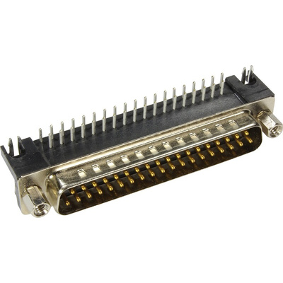 Harting D-Sub 9 Way Right Angle Through Hole D-sub Connector Plug, 2.77mm Pitch, with 4-40 UNC Screwlocks